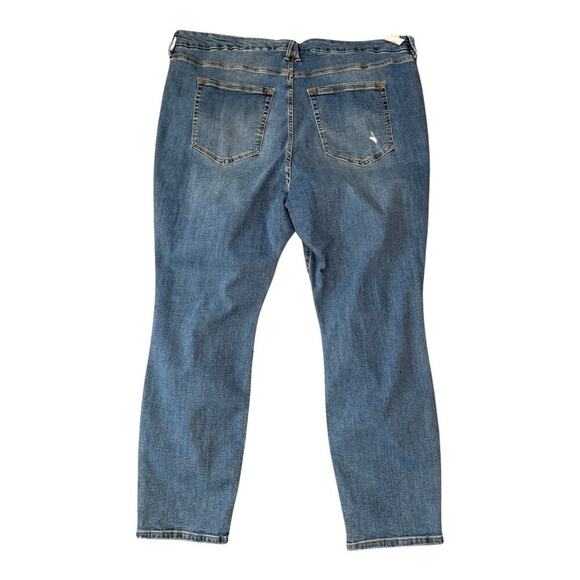 Good American Good Legs Distressed Women’s Plus Sized 26 Crop‎ Ankle Jeans - Picture 2 of 8